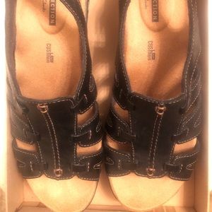 Black Clarks Sandals